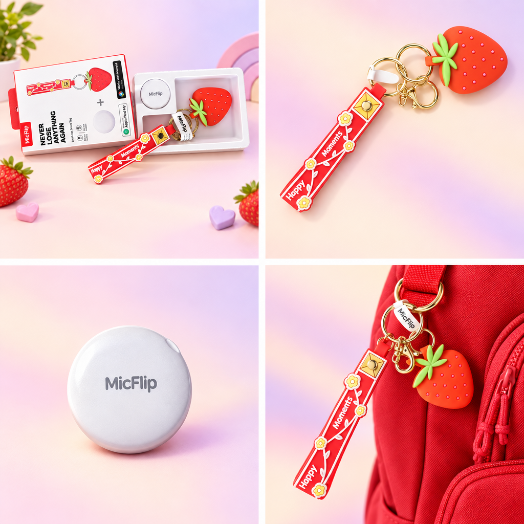 Collage des quatre vues du traceur MicFLIP fraise