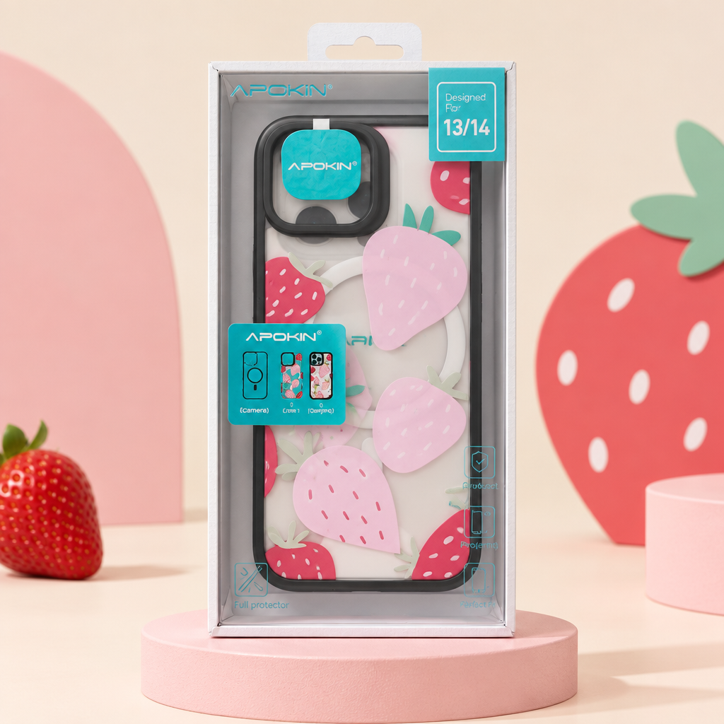 Coque debout avec emballage
