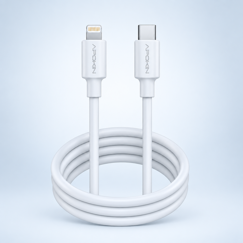 Câble USB-C vers Lightning APOKIN Data 30W, 200 cm