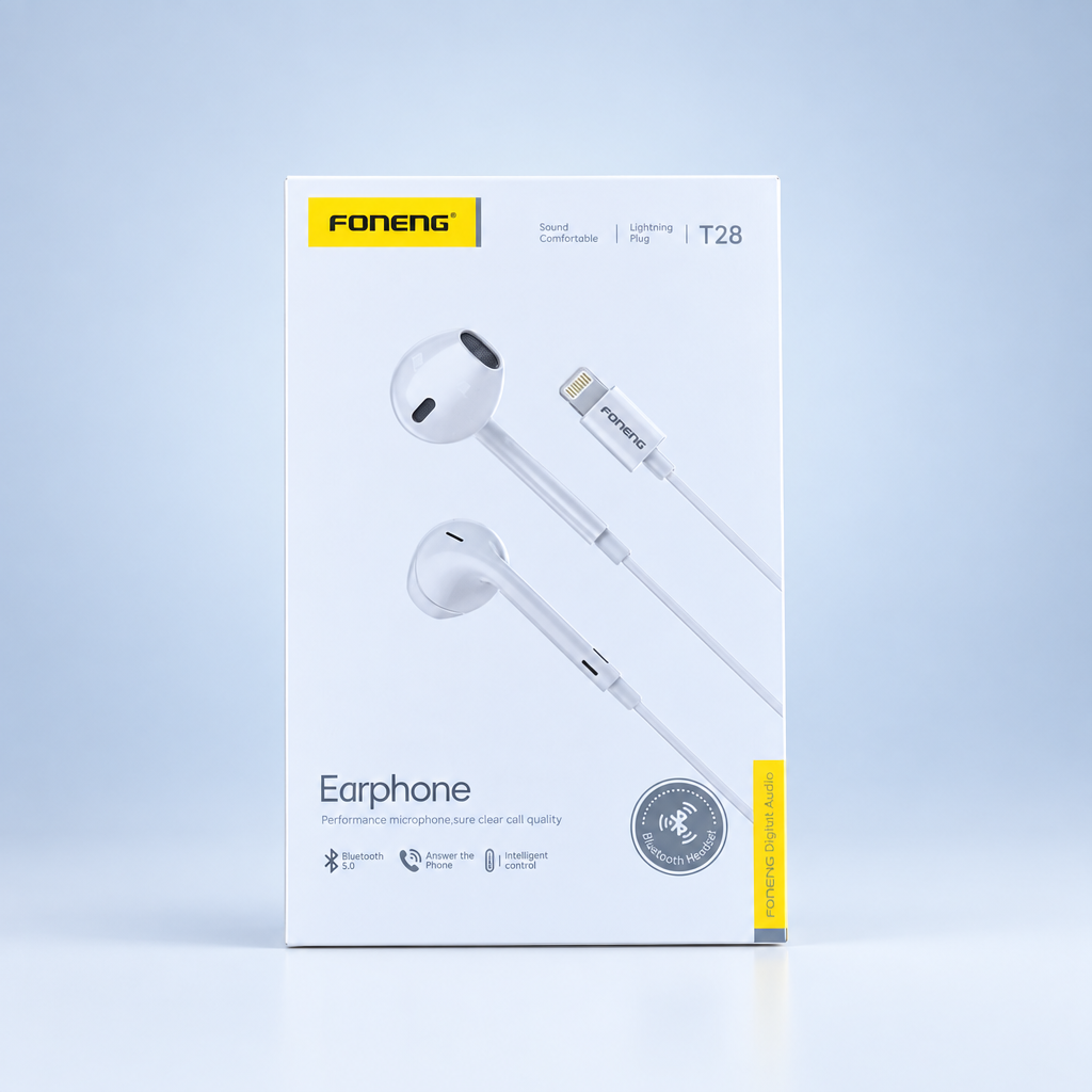 Écouteurs FONENG T28 avec câble Lightning