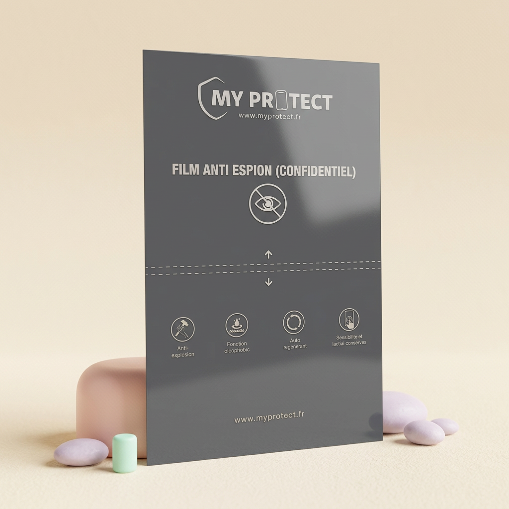 Film hydrogel sur mesure - OPTION ANTI-ESPION MAT OU BRILLANT