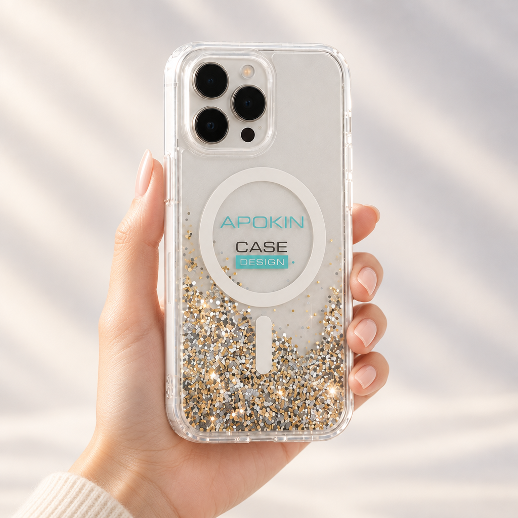 Purpurina, coque tenue en main