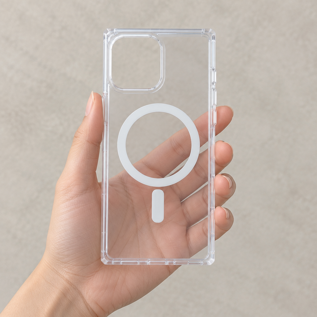 Transparente rectangulaire, en main