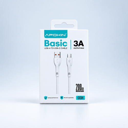 Vue emballée du câble APOKIN Basic 3A