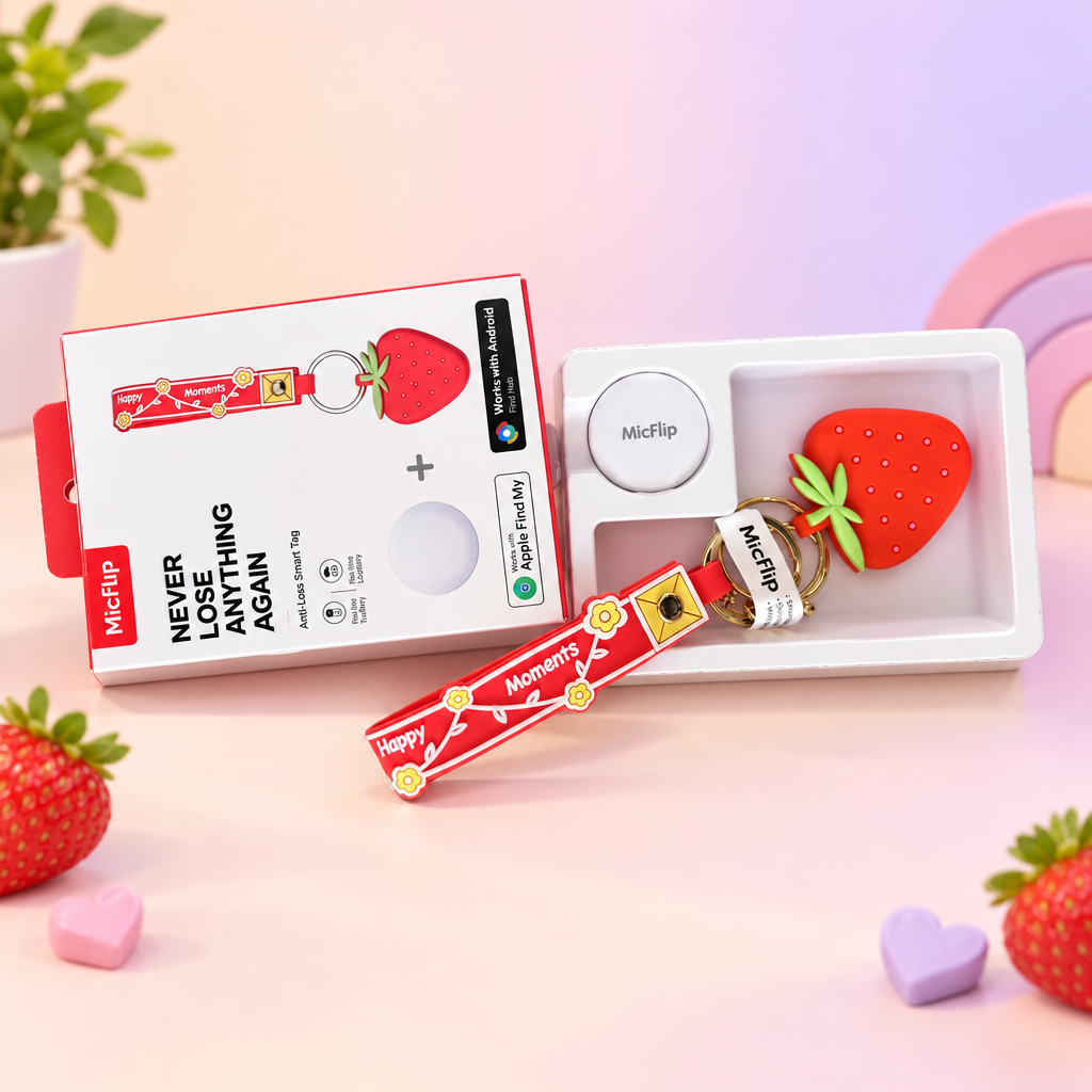 Vue emballée du traceur MicFLIP fraise