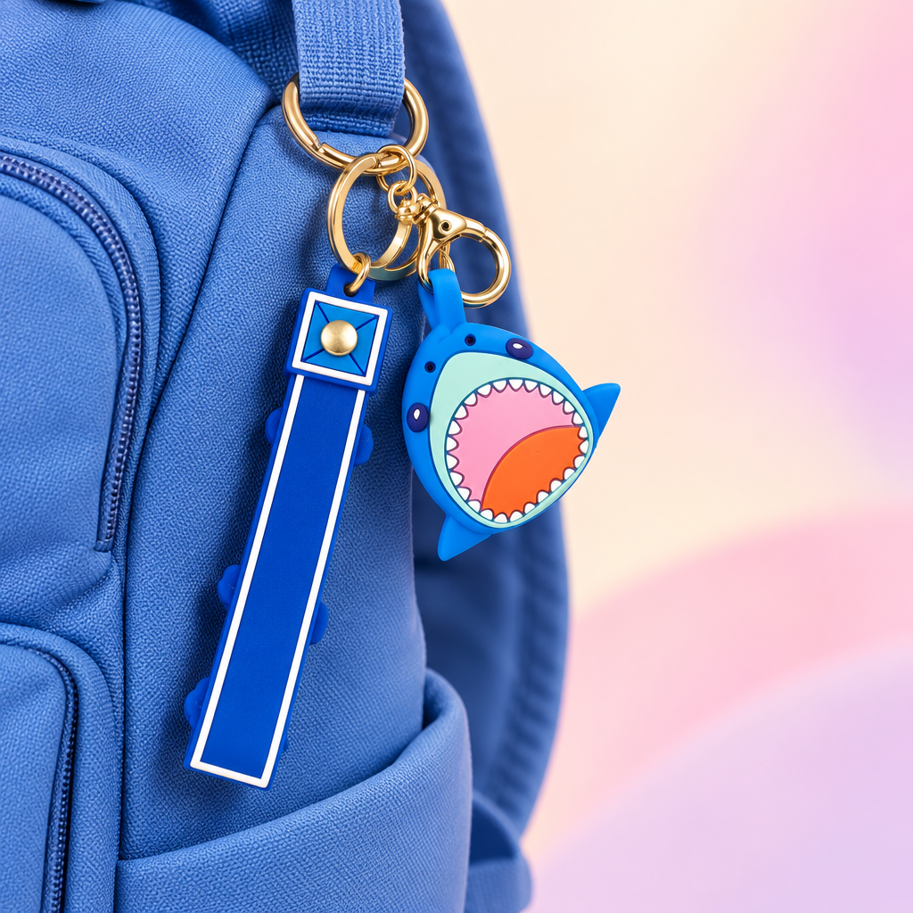 Vue en situation de vie, traceur accroché à un sac